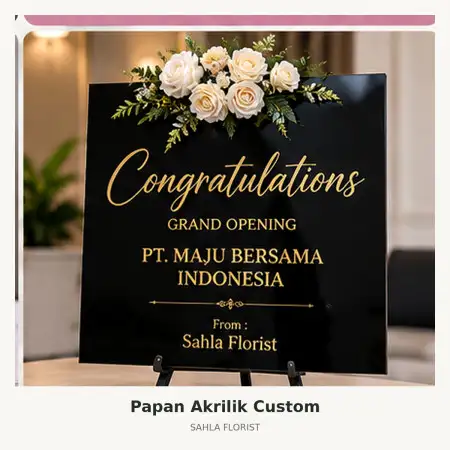 Papan Bunga Akrilik Sinartanjung